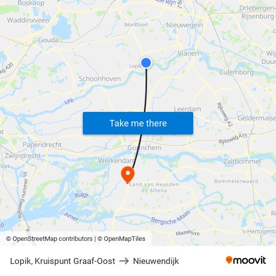 Lopik, Kruispunt Graaf-Oost to Nieuwendijk map