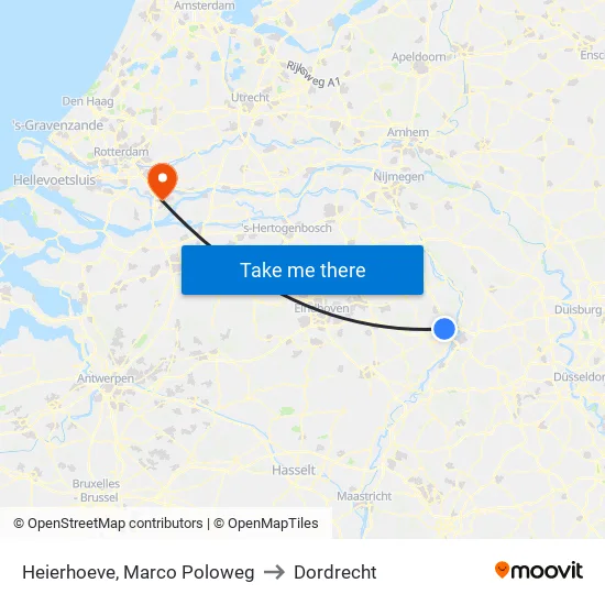 Heierhoeve, Marco Poloweg to Dordrecht map