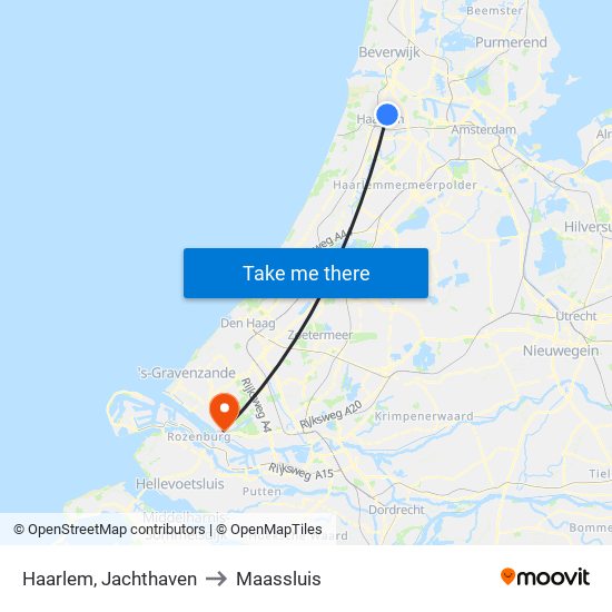 Haarlem, Jachthaven to Maassluis map