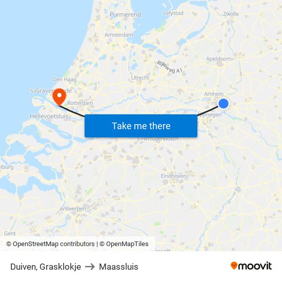 Duiven, Grasklokje to Maassluis map