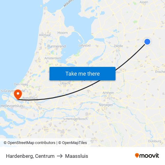 Hardenberg, Centrum to Maassluis map