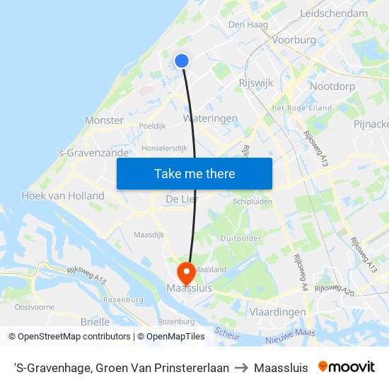 'S-Gravenhage, Groen Van Prinstererlaan to Maassluis map