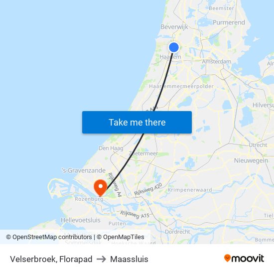 Velserbroek, Florapad to Maassluis map