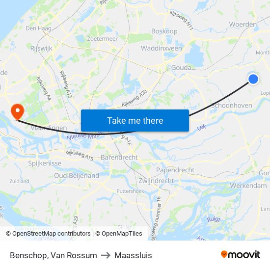 Benschop, Van Rossum to Maassluis map