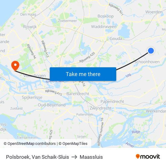Polsbroek, Van Schaik-Sluis to Maassluis map