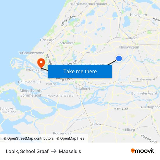 Lopik, School Graaf to Maassluis map