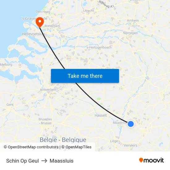 Schin Op Geul to Maassluis map