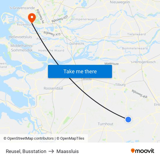 Reusel, Busstation to Maassluis map