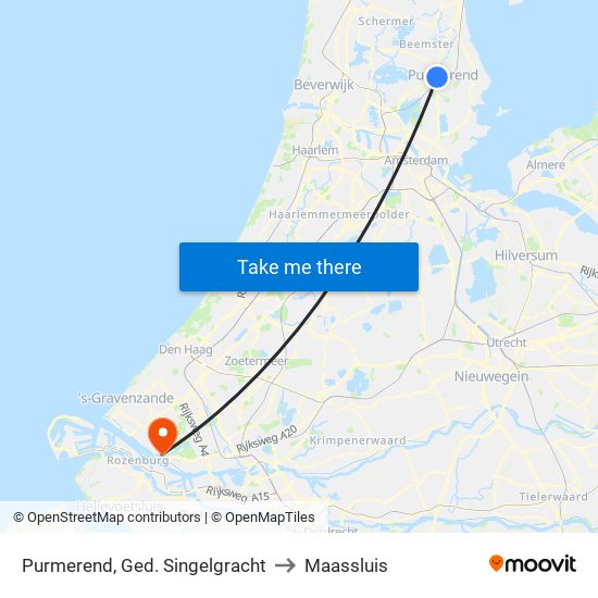 Purmerend, Ged. Singelgracht to Maassluis map