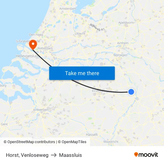 Horst, Venloseweg to Maassluis map