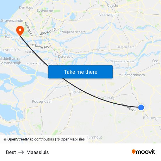 Best to Maassluis map