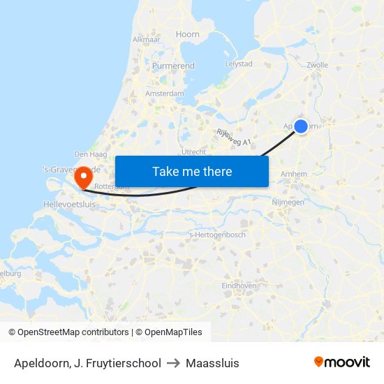 Apeldoorn, J. Fruytierschool to Maassluis map