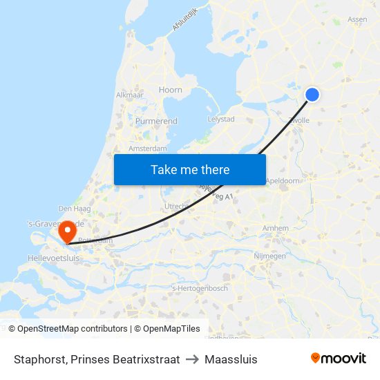 Staphorst, Prinses Beatrixstraat to Maassluis map