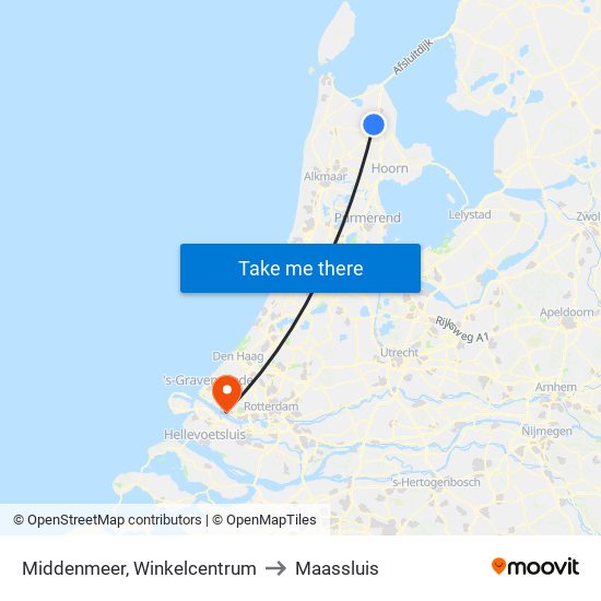 Middenmeer, Winkelcentrum to Maassluis map