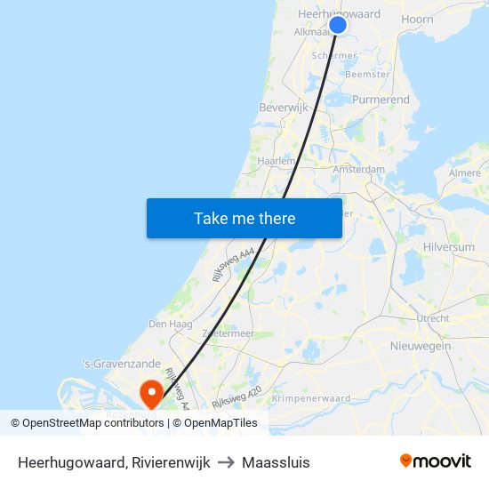 Heerhugowaard, Rivierenwijk to Maassluis map