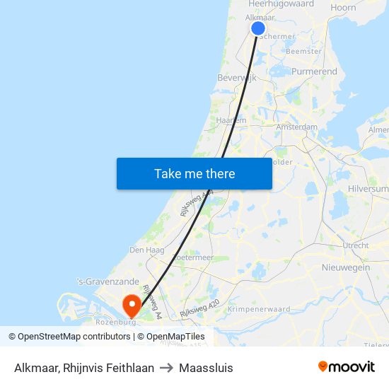 Alkmaar, Rhijnvis Feithlaan to Maassluis map
