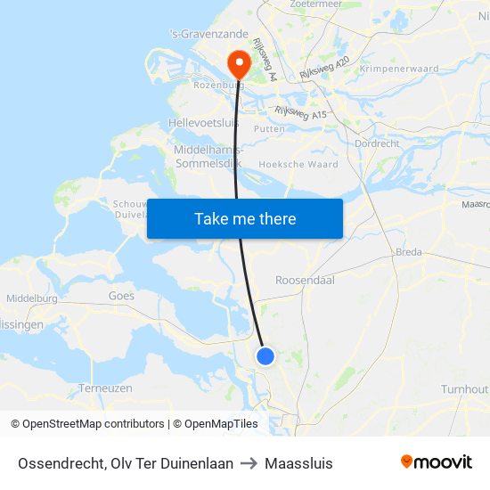 Ossendrecht, Olv Ter Duinenlaan to Maassluis map