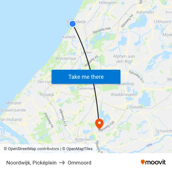 Noordwijk, Picképlein to Ommoord map