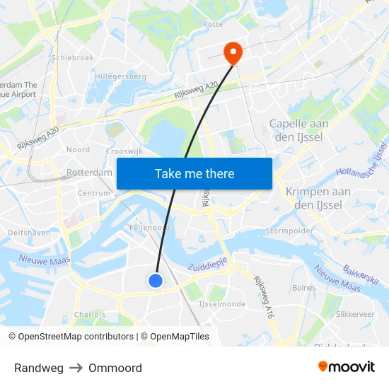 Randweg to Ommoord map
