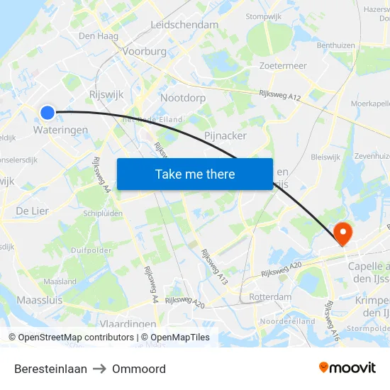 Beresteinlaan to Ommoord map