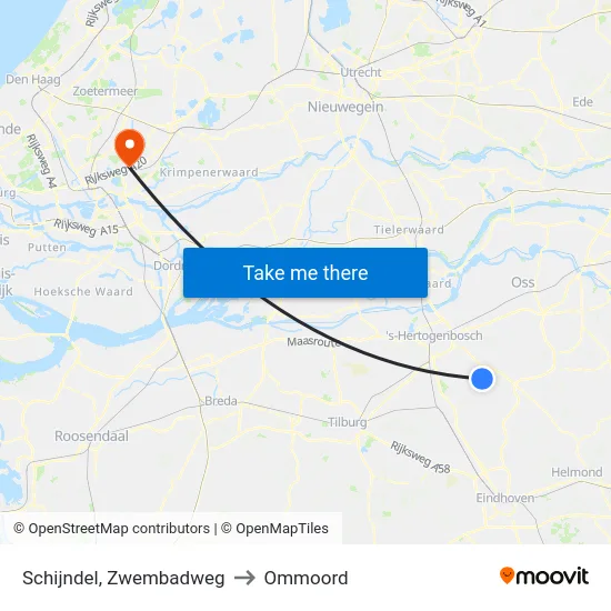 Schijndel, Zwembadweg to Ommoord map