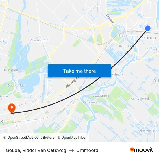Gouda, Ridder Van Catsweg to Ommoord map