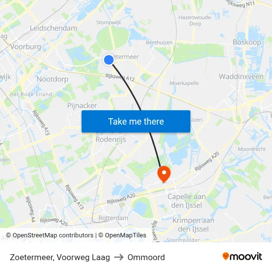Zoetermeer, Voorweg Laag to Ommoord map
