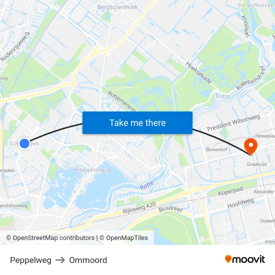 Peppelweg to Ommoord map