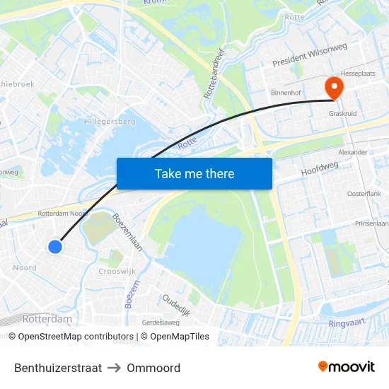 Benthuizerstraat to Ommoord map