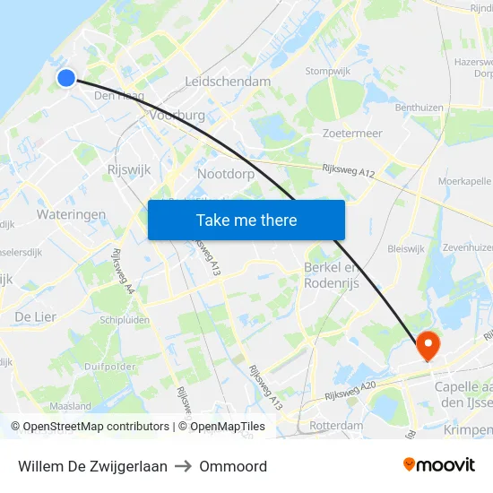 Willem De Zwijgerlaan to Ommoord map