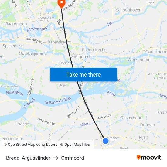 Breda, Argusvlinder to Ommoord map