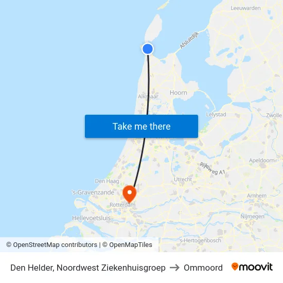 Den Helder, Noordwest Ziekenhuisgroep to Ommoord map