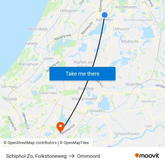 Schiphol-Zo, Folkstoneweg to Ommoord map