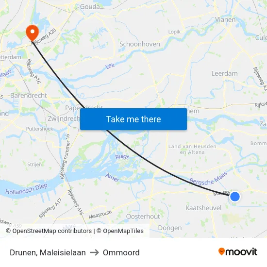 Drunen, Maleisielaan to Ommoord map
