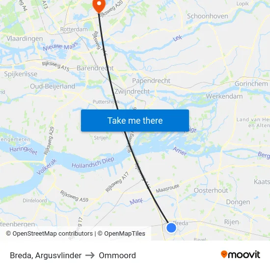 Breda, Argusvlinder to Ommoord map