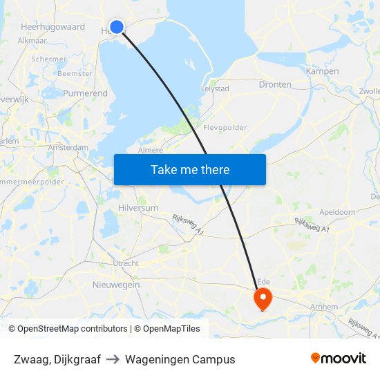 Zwaag, Dijkgraaf to Wageningen Campus map