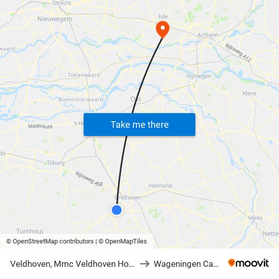 Veldhoven, Mmc Veldhoven Hoofding. to Wageningen Campus map