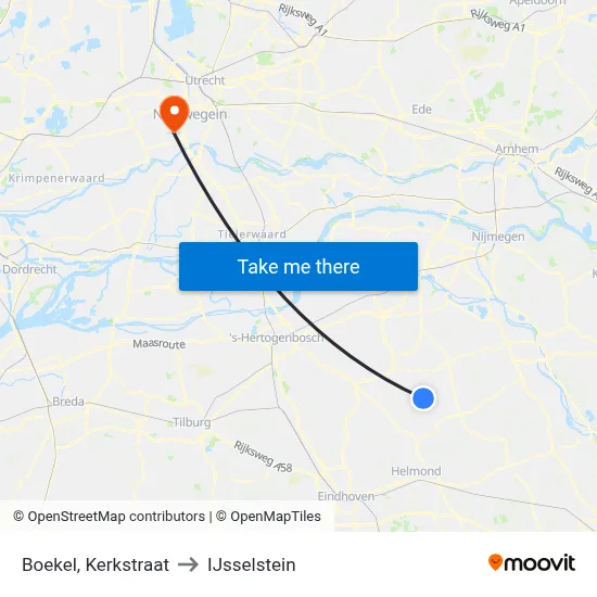 Boekel, Kerkstraat to IJsselstein map