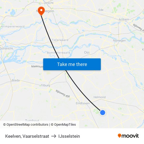 Keelven, Vaarselstraat to IJsselstein map