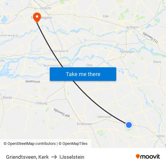 Griendtsveen, Kerk to IJsselstein map