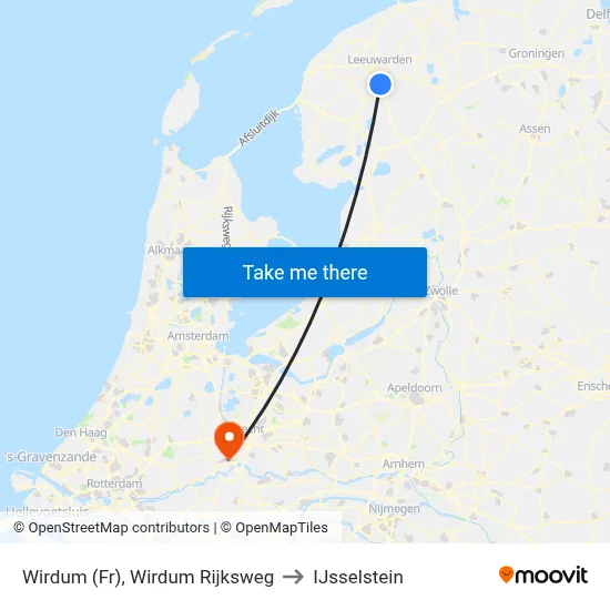 Wirdum (Fr), Wirdum Rijksweg to IJsselstein map