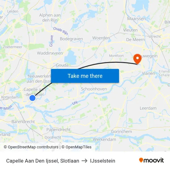 Capelle Aan Den Ijssel, Slotlaan to IJsselstein map