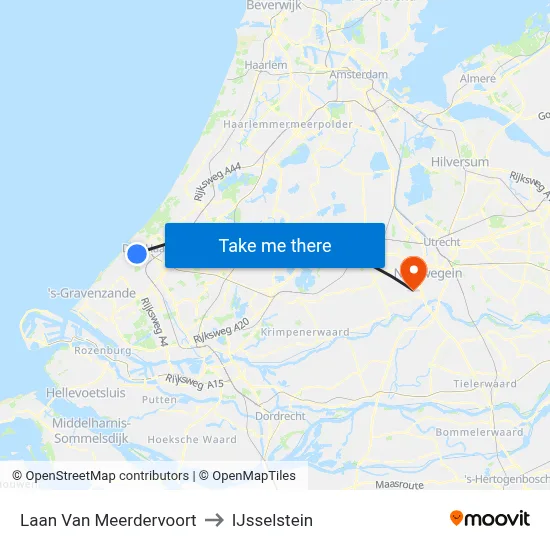 Laan Van Meerdervoort to IJsselstein map
