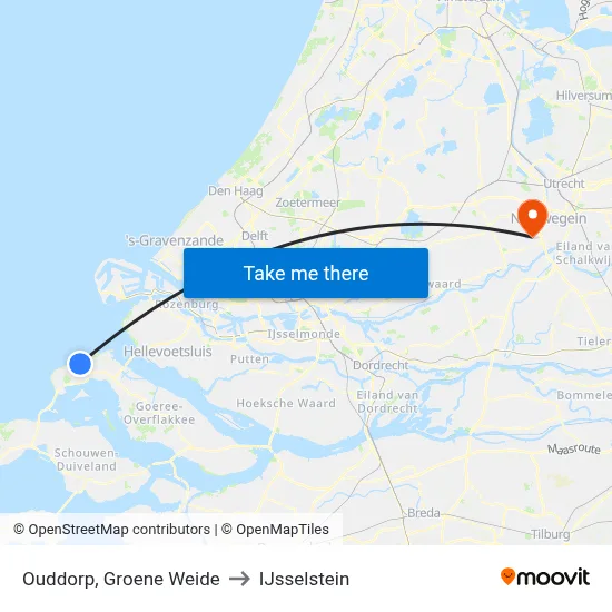 Ouddorp, Groene Weide to IJsselstein map