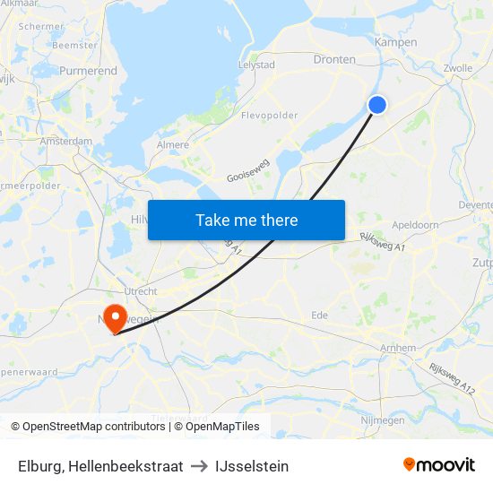 Elburg, Hellenbeekstraat to IJsselstein map