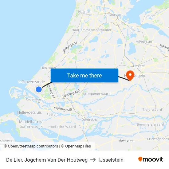 De Lier, Jogchem Van Der Houtweg to IJsselstein map