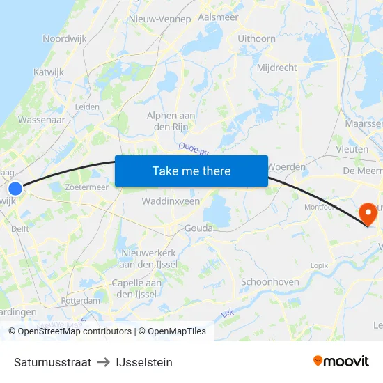 Saturnusstraat to IJsselstein map