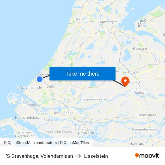 'S-Gravenhage, Volendamlaan to IJsselstein map