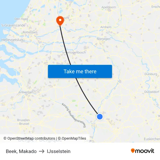 Beek, Makado to IJsselstein map