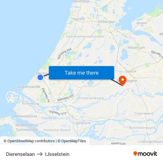 Dierenselaan to IJsselstein map